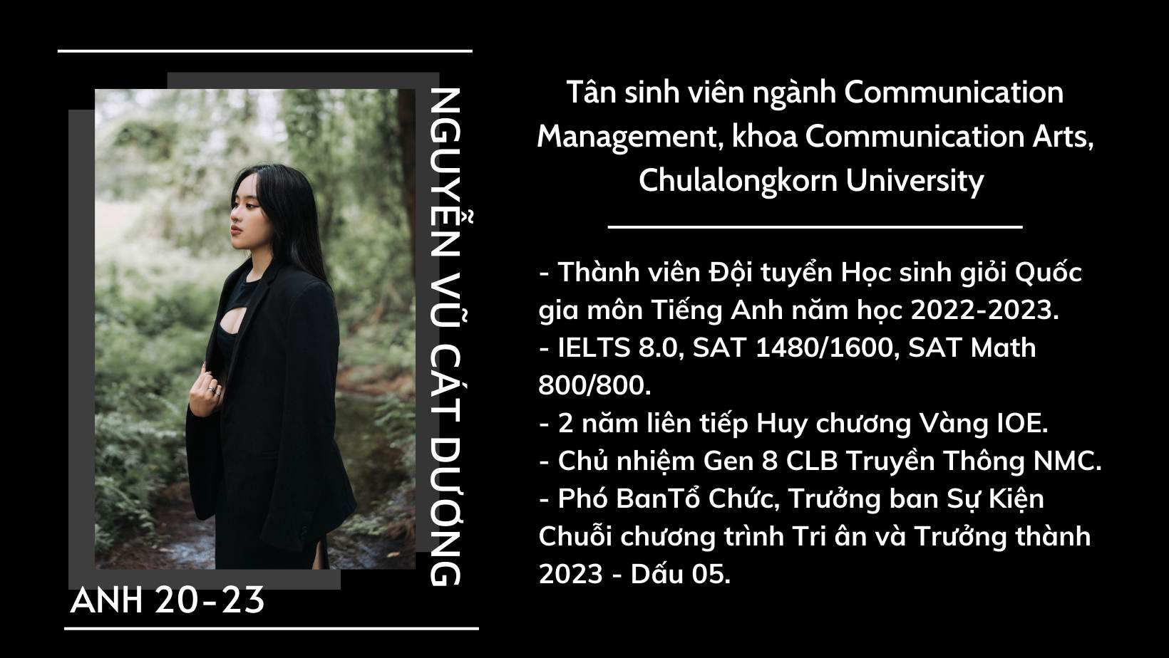 Những điều chưa kể về Nguyễn Vũ Cát Dương - Tân sinh viên Đại học danh giá hàng đầu Thái Lan Chulalongkorn